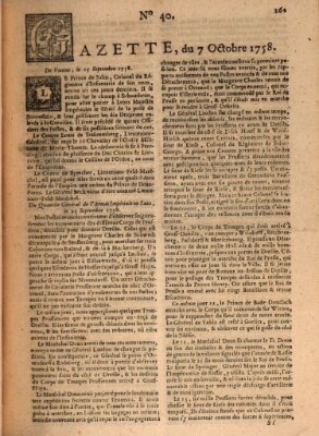 Gazette (Gazette de France) Samstag 7. Oktober 1758