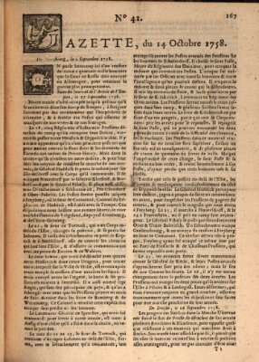 Gazette (Gazette de France) Samstag 14. Oktober 1758