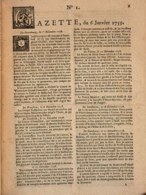 Gazette (Gazette de France) Samstag 6. Januar 1759