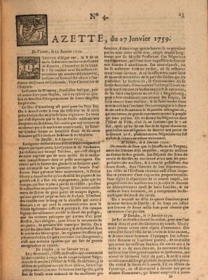 Gazette (Gazette de France) Samstag 27. Januar 1759