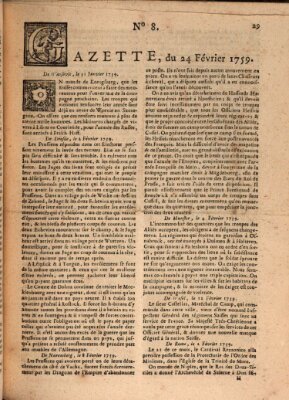 Gazette (Gazette de France) Samstag 24. Februar 1759