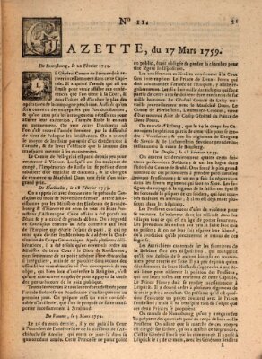 Gazette (Gazette de France) Samstag 17. März 1759