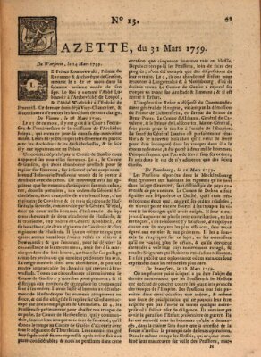 Gazette (Gazette de France) Samstag 31. März 1759