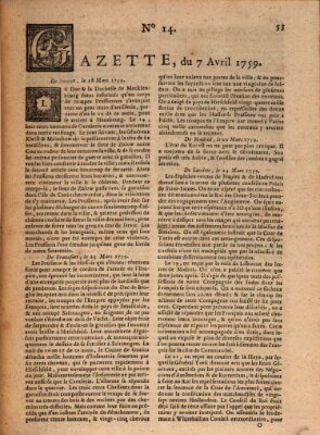 Gazette (Gazette de France) Samstag 7. April 1759