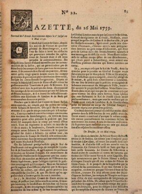 Gazette (Gazette de France) Samstag 26. Mai 1759