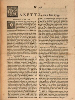 Gazette (Gazette de France) Samstag 9. Juni 1759