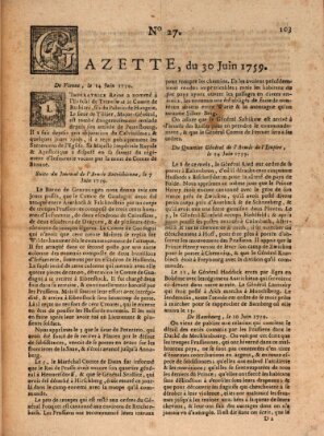 Gazette (Gazette de France) Samstag 30. Juni 1759