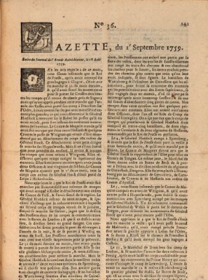 Gazette (Gazette de France) Samstag 1. September 1759