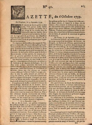 Gazette (Gazette de France) Samstag 6. Oktober 1759