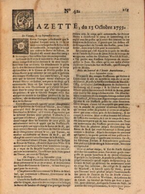 Gazette (Gazette de France) Samstag 13. Oktober 1759