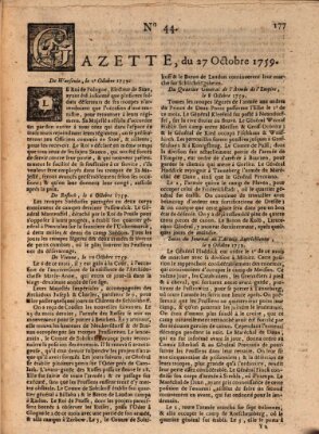 Gazette (Gazette de France) Samstag 27. Oktober 1759