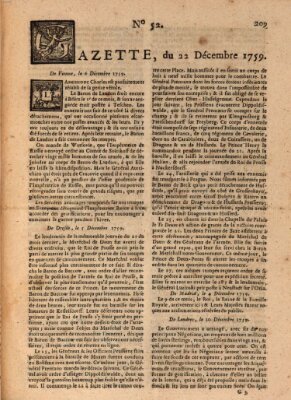 Gazette (Gazette de France) Samstag 22. Dezember 1759