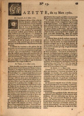 Gazette (Gazette de France) Samstag 29. März 1760