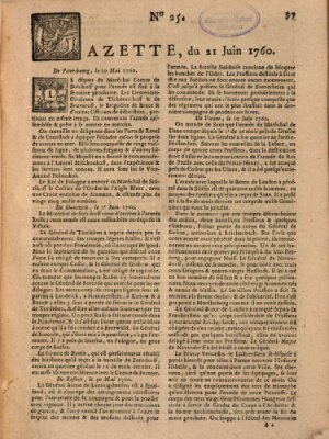 Gazette (Gazette de France) Samstag 21. Juni 1760