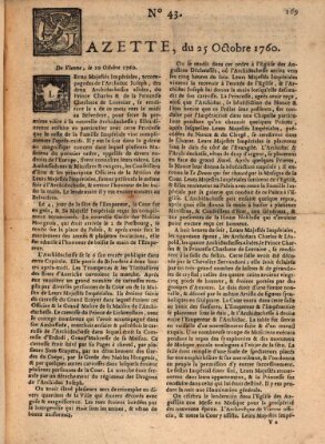 Gazette (Gazette de France) Samstag 25. Oktober 1760