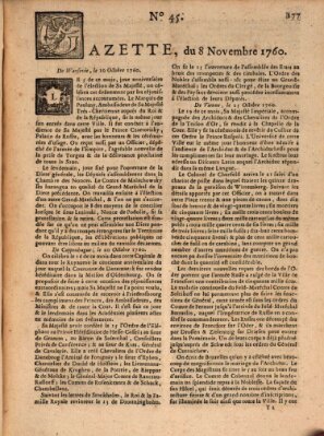 Gazette (Gazette de France) Samstag 8. November 1760