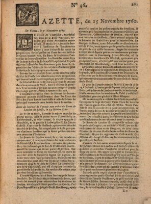 Gazette (Gazette de France) Samstag 15. November 1760