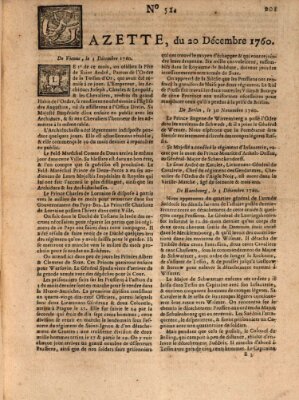 Gazette (Gazette de France) Samstag 20. Dezember 1760