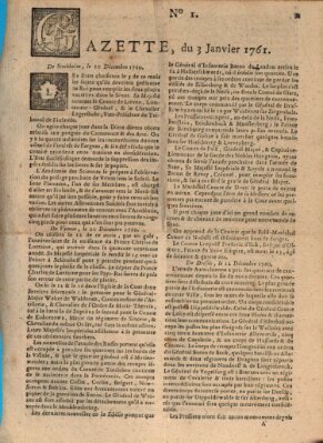 Gazette (Gazette de France) Samstag 3. Januar 1761