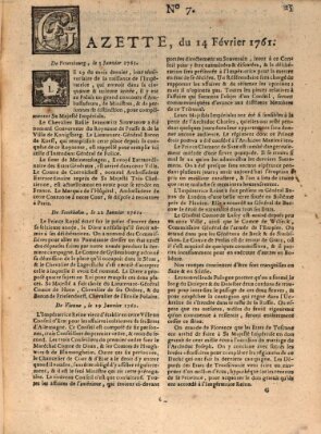 Gazette (Gazette de France) Samstag 14. Februar 1761