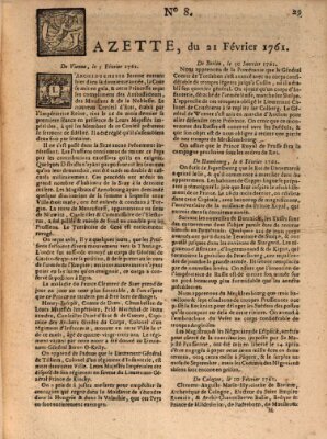 Gazette (Gazette de France) Samstag 21. Februar 1761