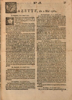 Gazette (Gazette de France) Samstag 2. Mai 1761