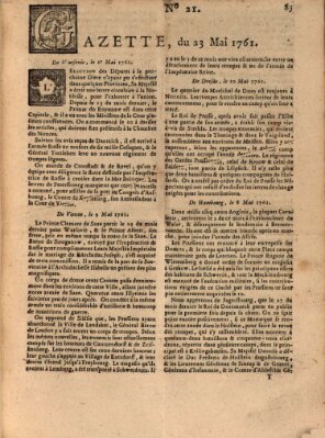 Gazette (Gazette de France) Samstag 23. Mai 1761