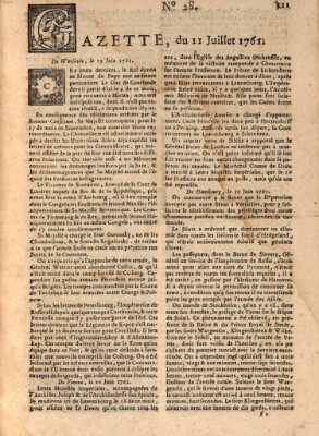 Gazette (Gazette de France) Samstag 11. Juli 1761