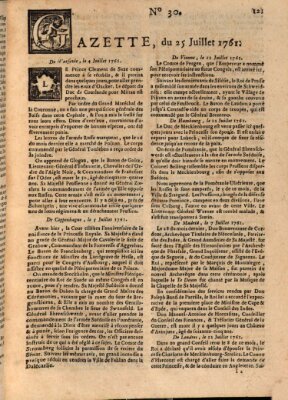 Gazette (Gazette de France) Samstag 25. Juli 1761