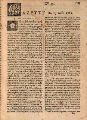 Gazette (Gazette de France) Samstag 15. August 1761