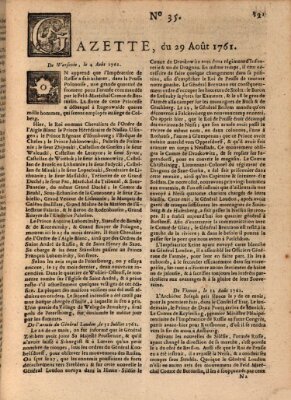 Gazette (Gazette de France) Samstag 29. August 1761