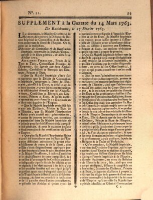 Gazette de France Sonntag 27. Februar 1763