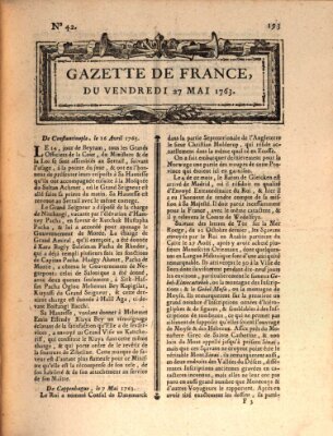 Gazette de France Freitag 27. Mai 1763