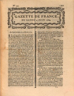 Gazette de France Montag 4. Juni 1764