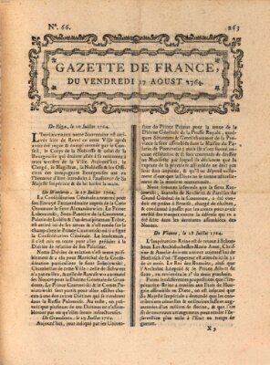 Gazette de France Freitag 17. August 1764