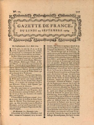 Gazette de France Montag 24. September 1764