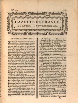 Gazette de France Montag 19. November 1764