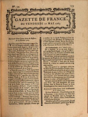 Gazette de France Freitag 17. Mai 1765