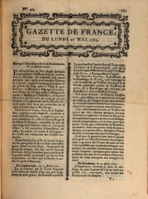 Gazette de France Montag 27. Mai 1765