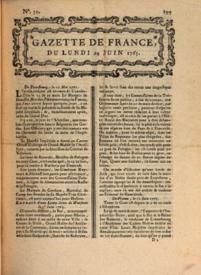 Gazette de France Montag 24. Juni 1765