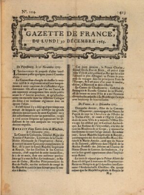 Gazette de France Montag 30. Dezember 1765