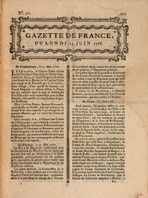 Gazette de France Montag 23. Juni 1766