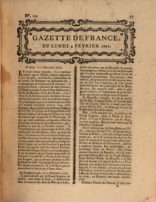 Gazette de France Montag 4. Februar 1771