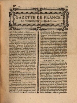 Gazette de France Freitag 8. März 1771