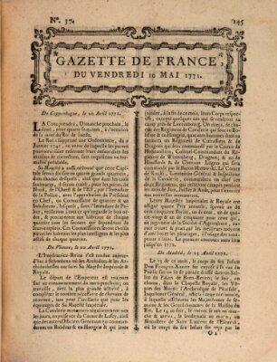 Gazette de France Freitag 10. Mai 1771