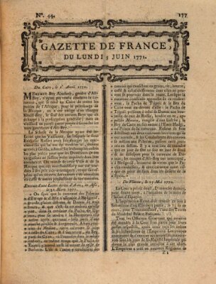 Gazette de France Montag 3. Juni 1771