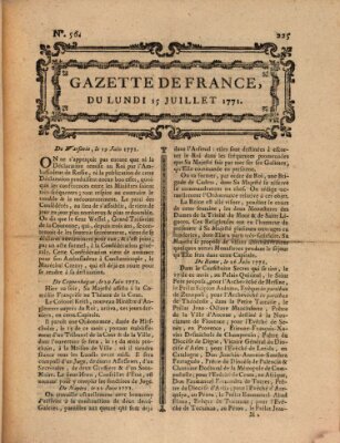 Gazette de France Montag 15. Juli 1771