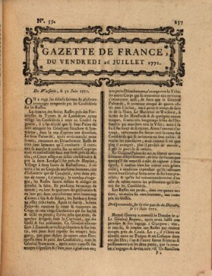 Gazette de France Freitag 26. Juli 1771