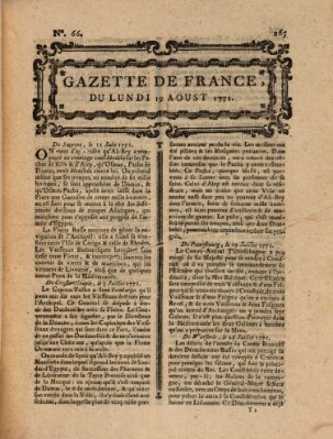 Gazette de France Montag 19. August 1771