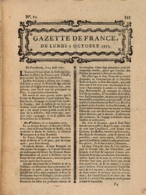 Gazette de France Montag 7. Oktober 1771